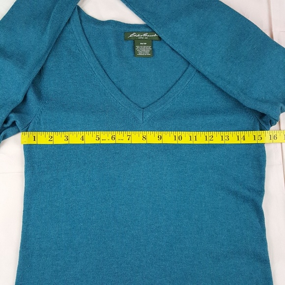 Eddie Bauer Lambswool Blend V-Neck Sweater - Picture 5 of 8